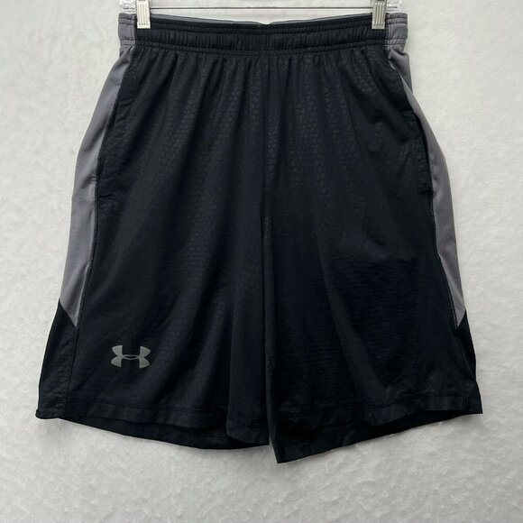 Under Armour Other - Under Armour Shorts Men's Sz M Black Pull on Elastic Waist Drawstring Colorblock